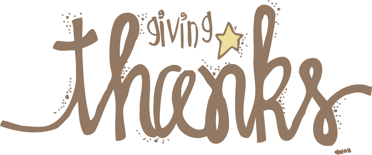 Giving Thanks Calligraphy PNG image