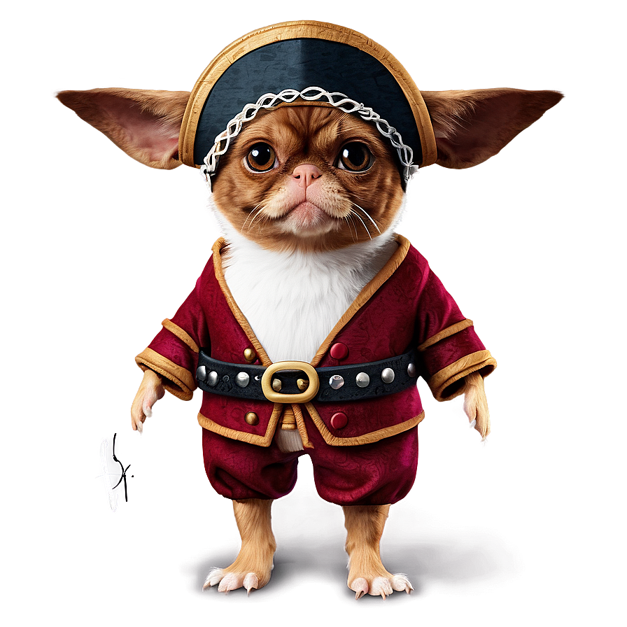 Gizmo In A Pirate Costume Png Qhu PNG image