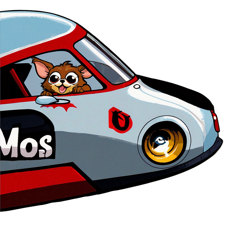 Gizmo In A Race Car Png 06242024 PNG image