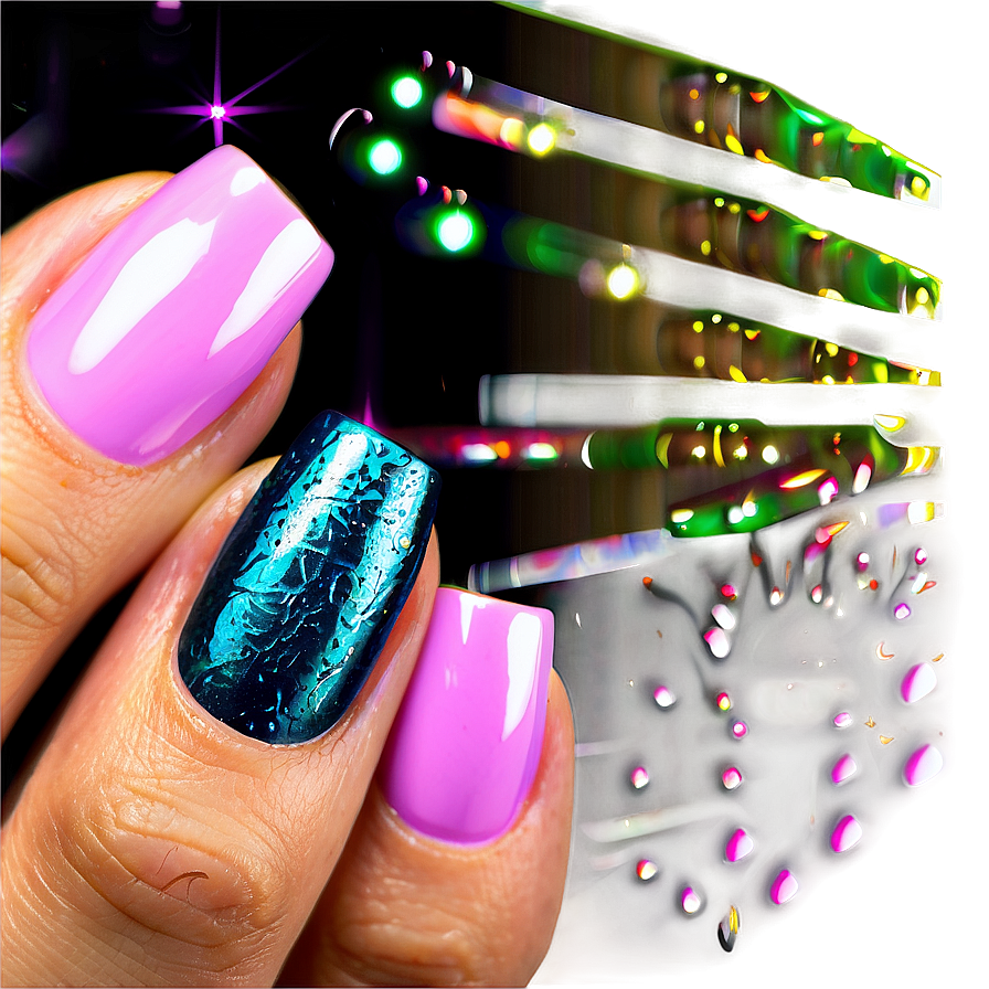 Glamorous Acrylic Nails Png 06202024 PNG image