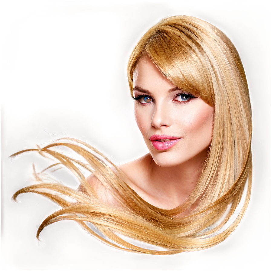 Glamorous Blond Hair Png 06262024 PNG image