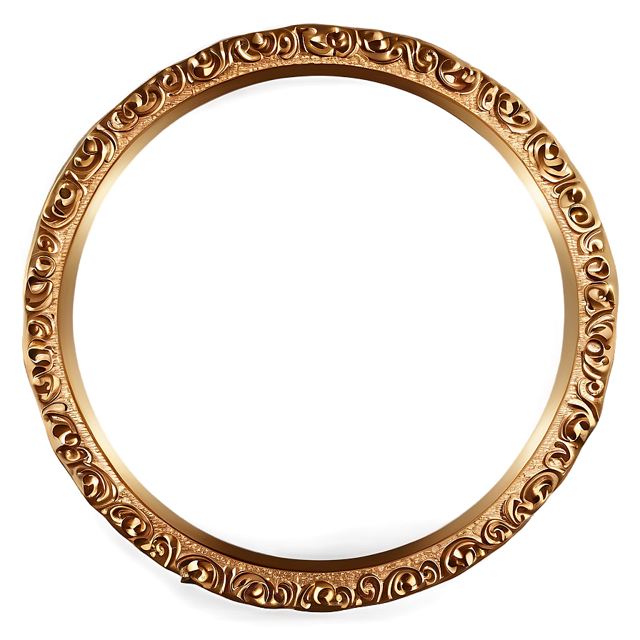 Glamorous Gold Circle Border Png 51 PNG image