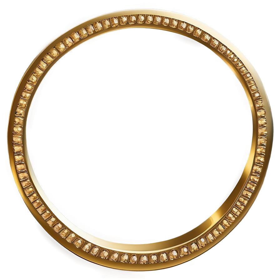 Glamorous Gold Circle Border Png Cqn87 PNG image