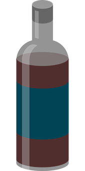 Glass Bottle Vector Illustration PNG image