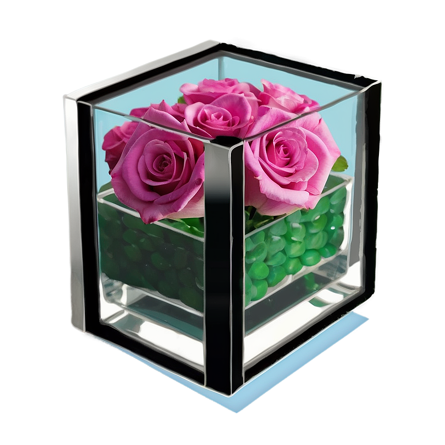 Glass Box Centerpiece Png 06282024 PNG image