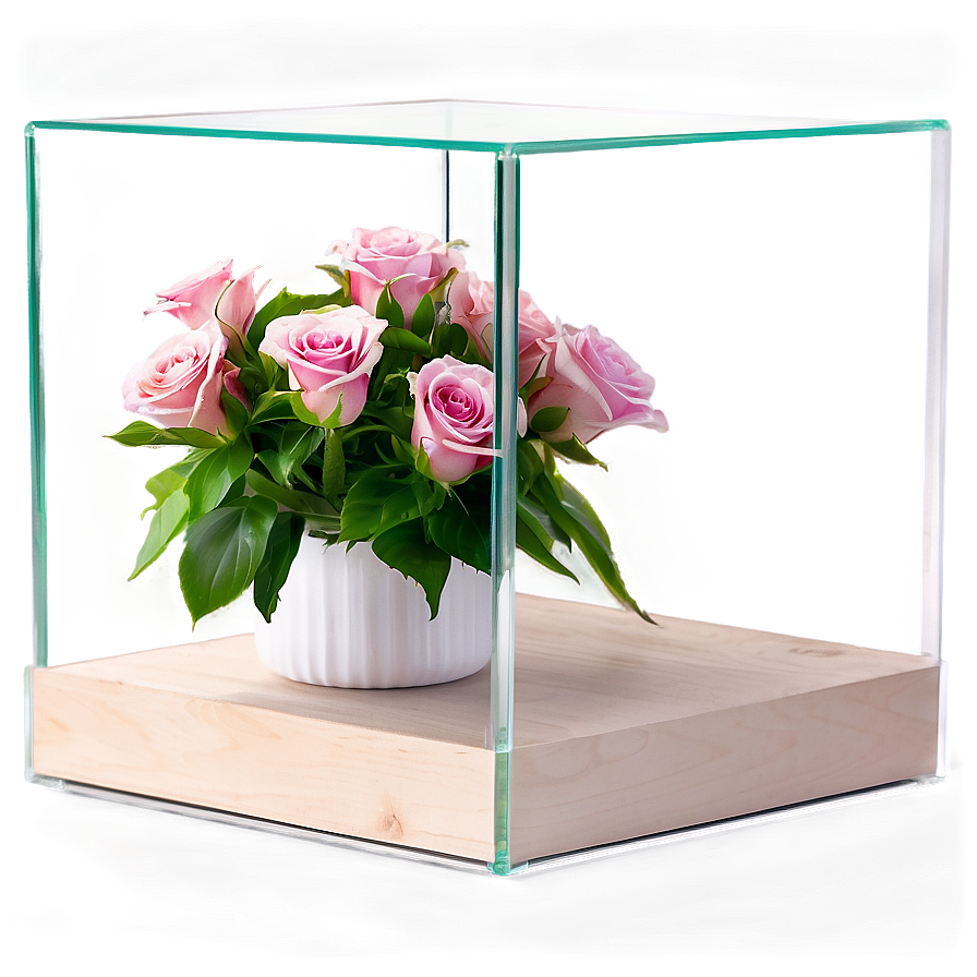 Glass Box For Flowers Png 06282024 PNG image