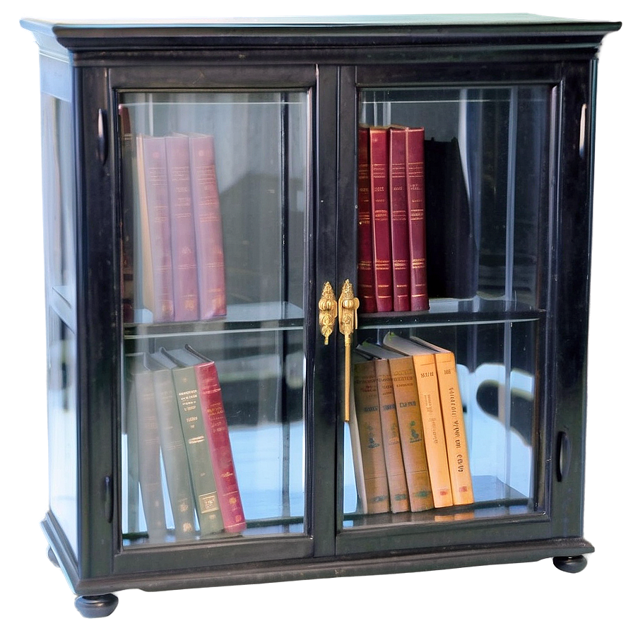 Glass Door Bookshelf Png 5 PNG image