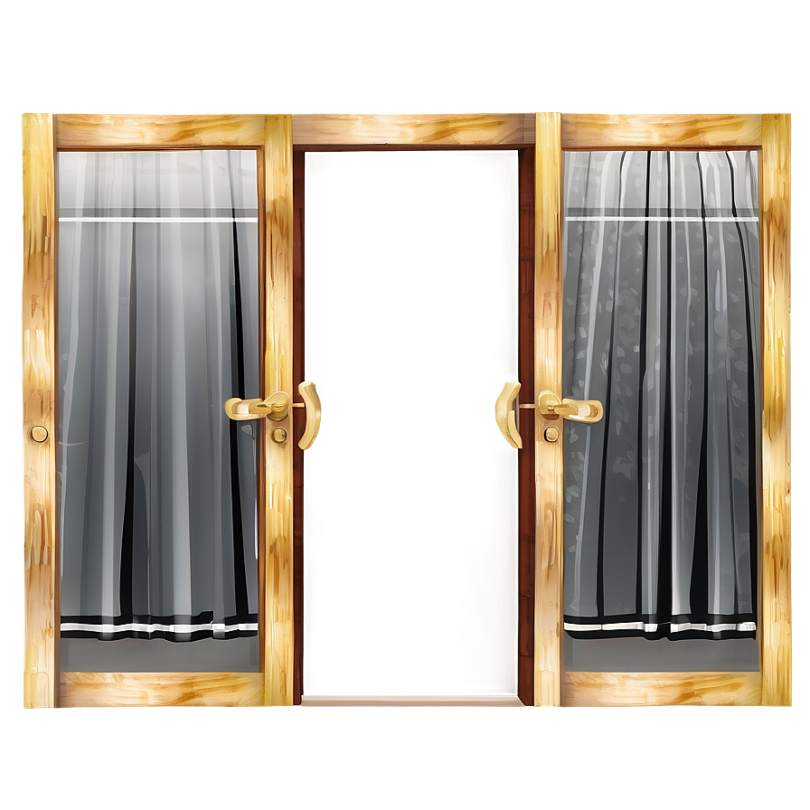 Glass Door With Curtain Png 84 PNG image