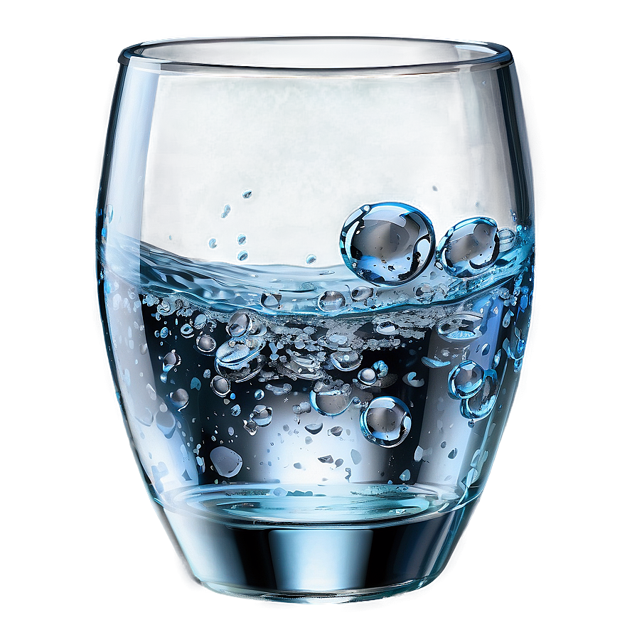 Glass Of Water With Bubbles Png 05252024 PNG image