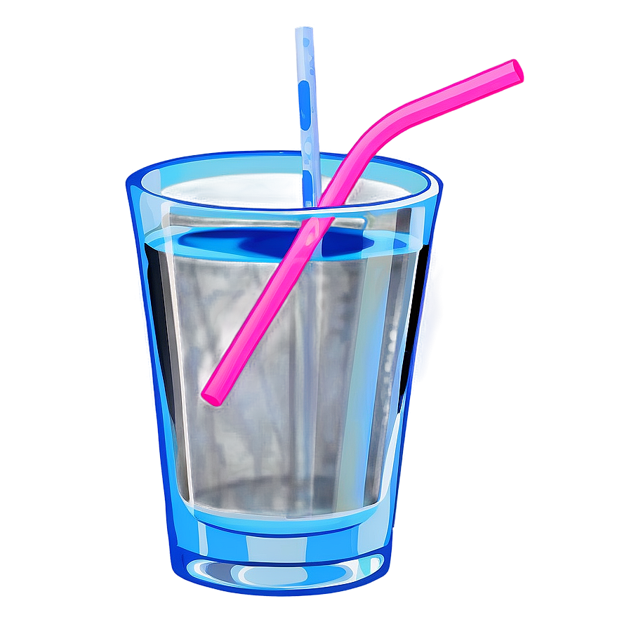 Glass Of Water With Straw Png Jgo PNG image