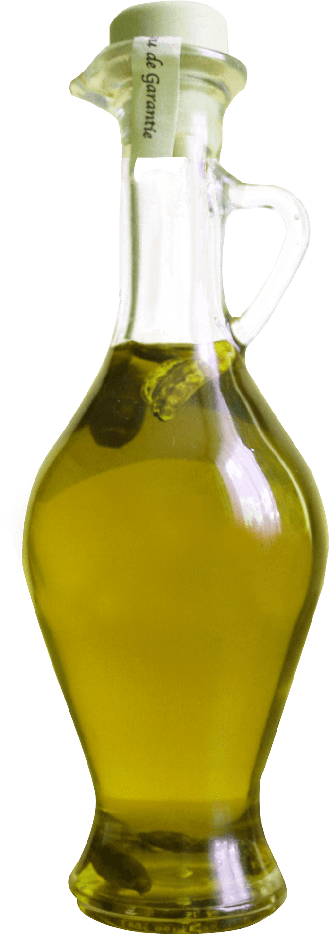 Glass Olive Oil Bottle PNG image