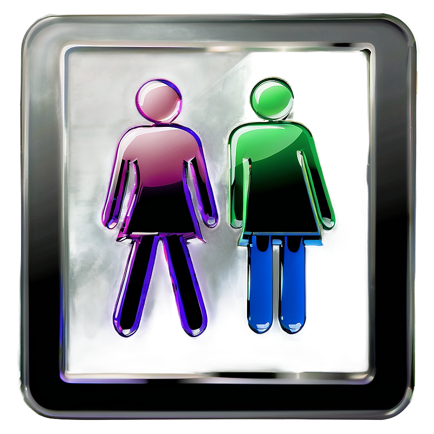 Glass Restroom Sign Png 67 PNG image