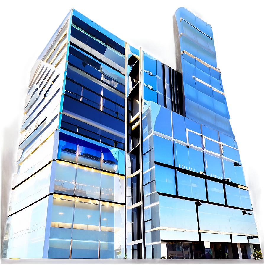 Glass Skyscraper Reflection Png Hte PNG image