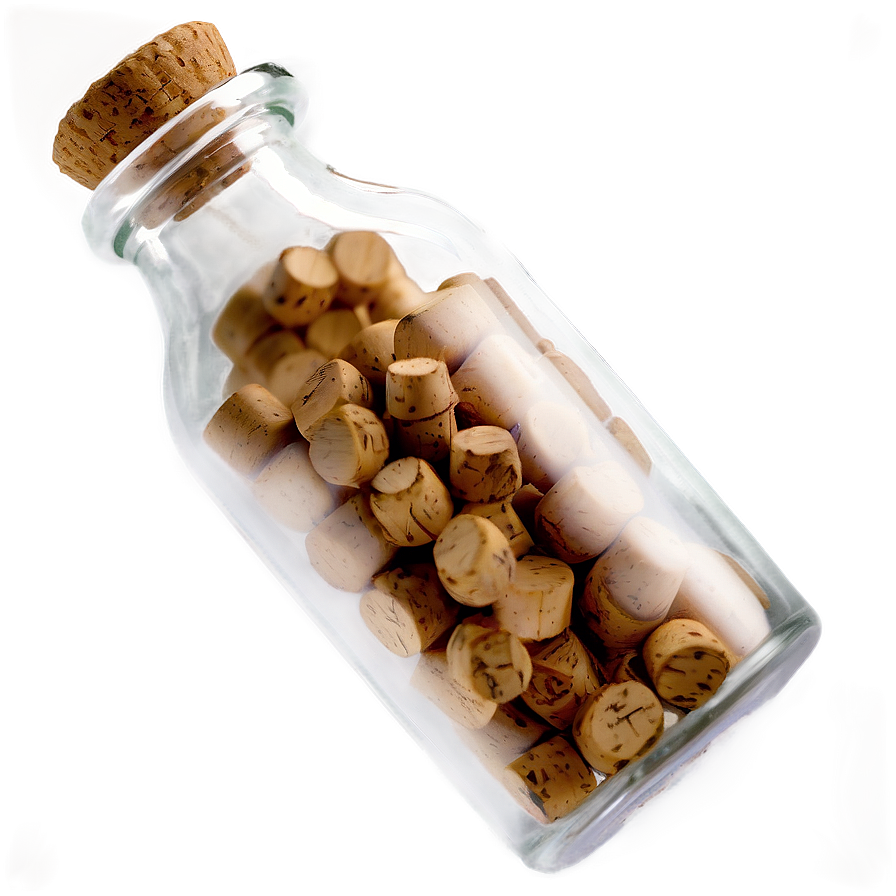 Glass Vial With Cork Png 06122024 PNG image