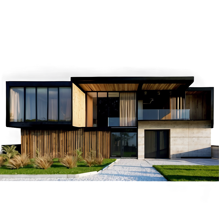 Glass-walled Modern House Designs Png Svm PNG image