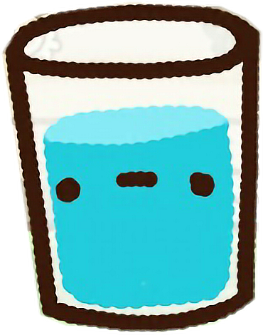 Glassof Water Cartoon Face PNG image