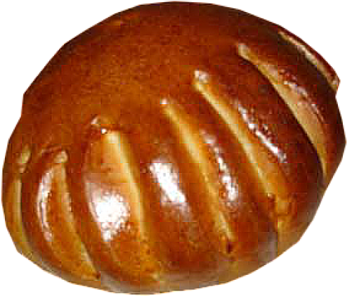 Glazed Fresh Baked Bun PNG image