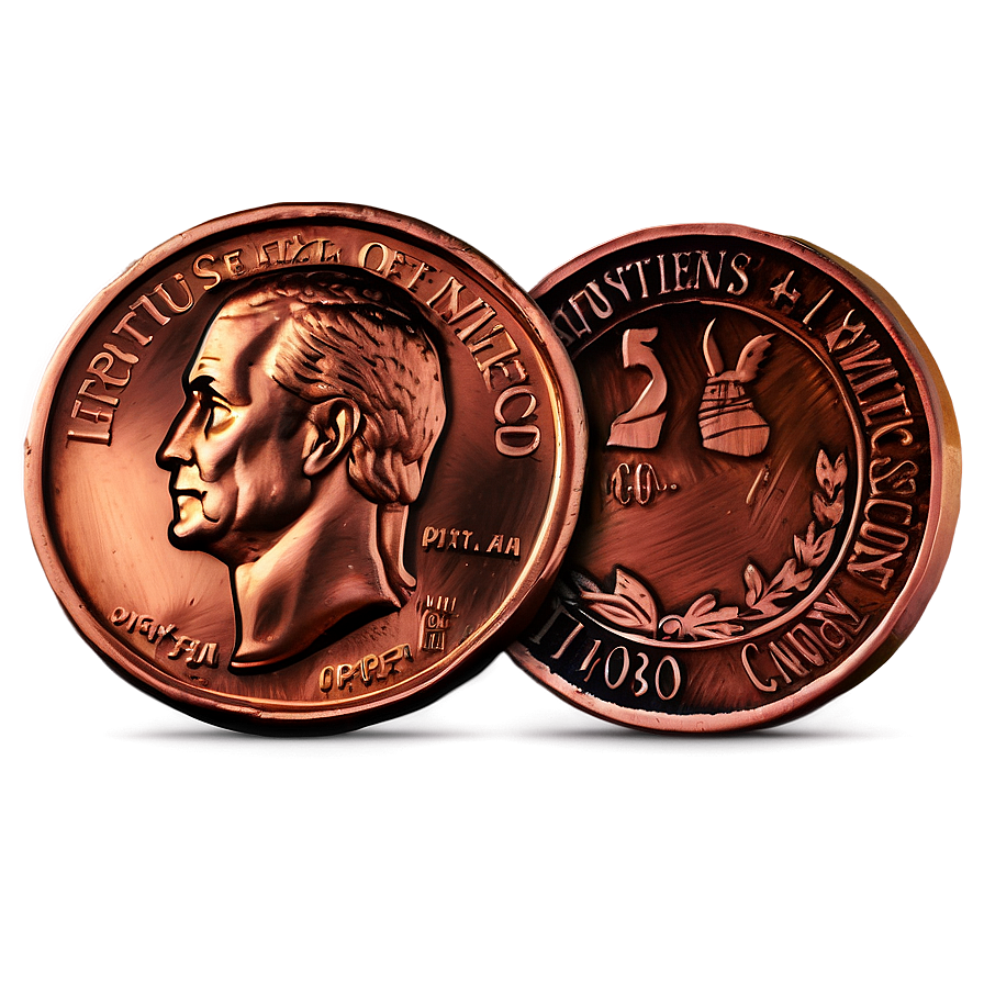 Gleaming Copper Pennies Png Okj PNG image