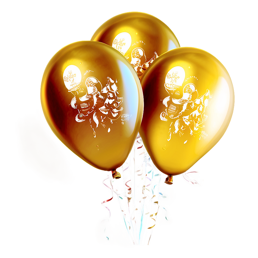 Gleaming Gold Balloon Png 35 PNG image