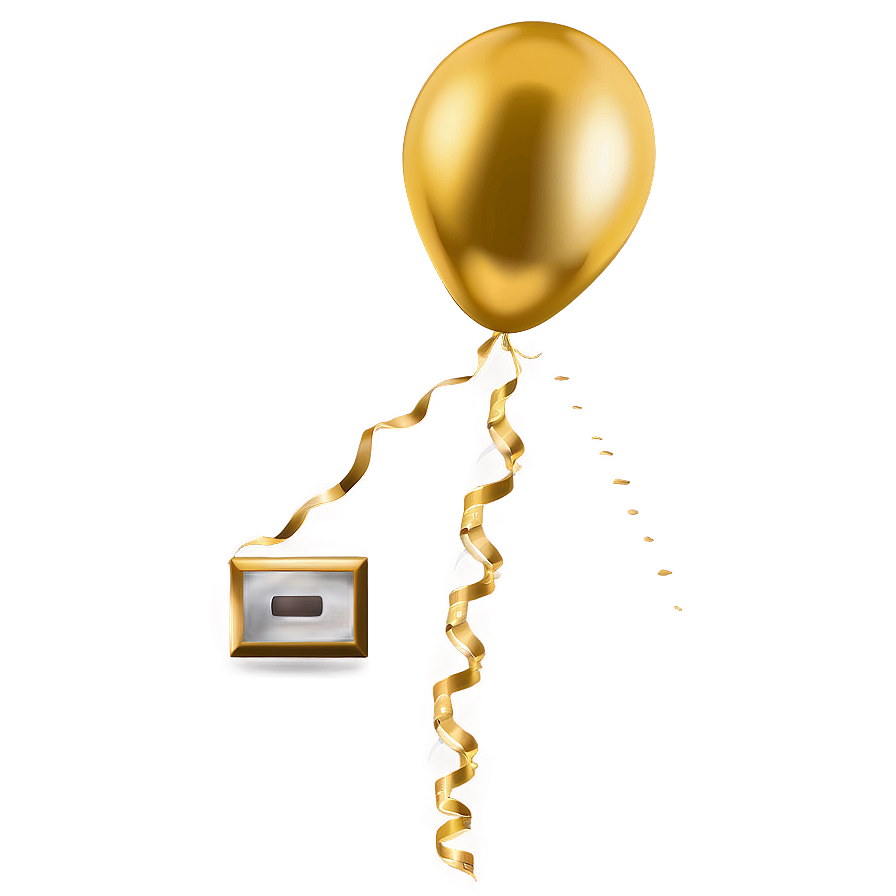 Gleaming Gold Balloon Png Hqv PNG image