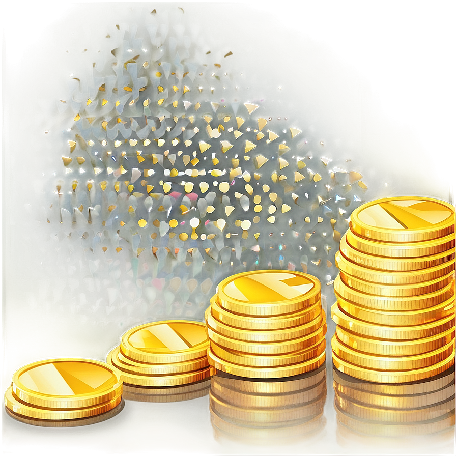 Gleaming Gold Coins Pile Png 06272024 PNG image