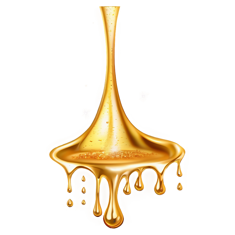 Gleaming Gold Glitter Drip Png 10 PNG image