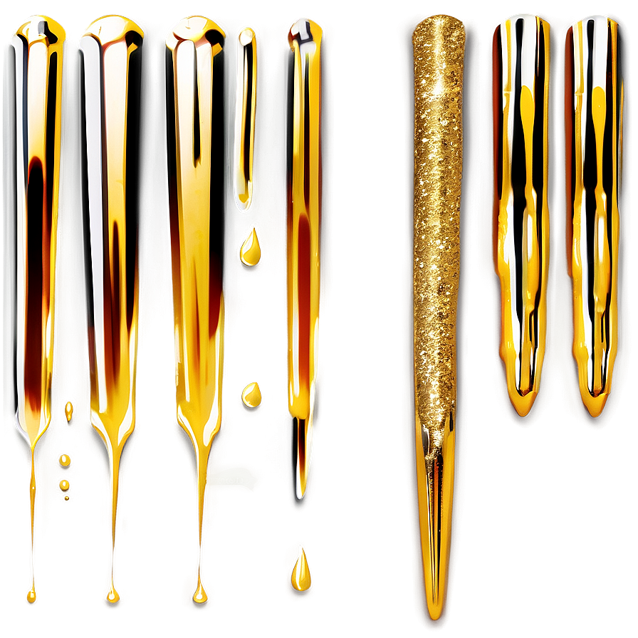 Gleaming Gold Glitter Drip Png 67 PNG image