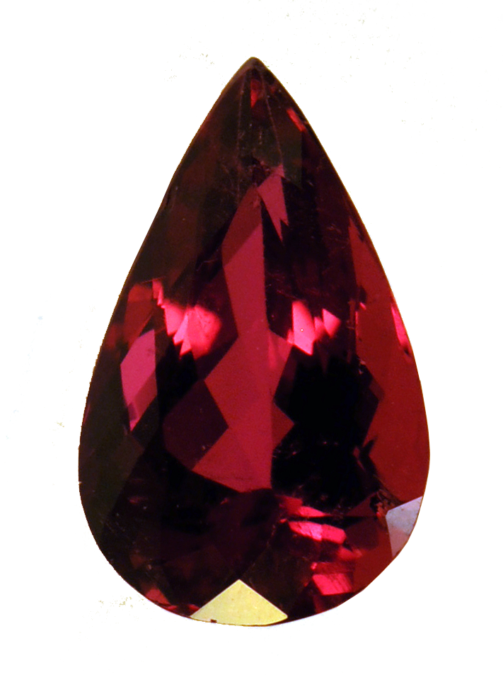 Gleaming Red Teardrop Gemstone.png PNG image