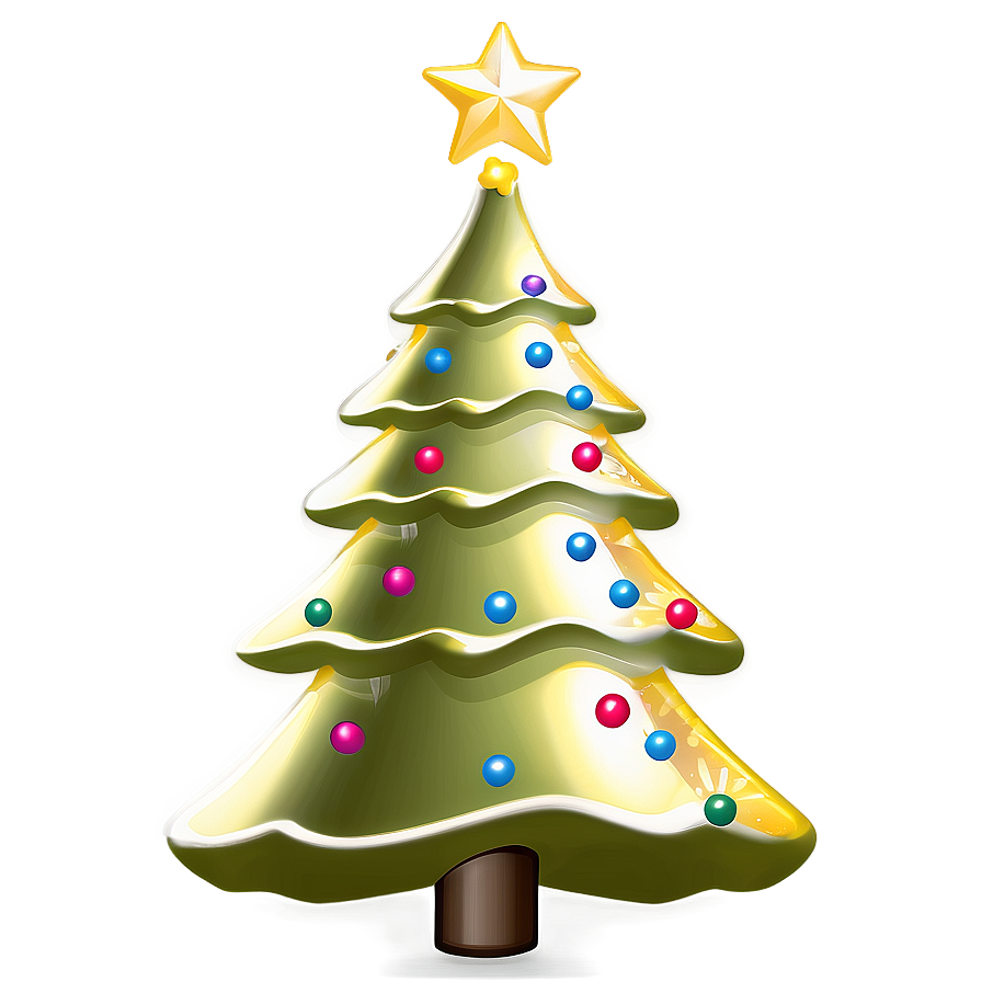 Glistening Cute Christmas Tree Png Vbg65 PNG image