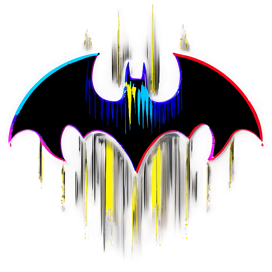 Glitch Art Batman Logo Png Xln PNG image