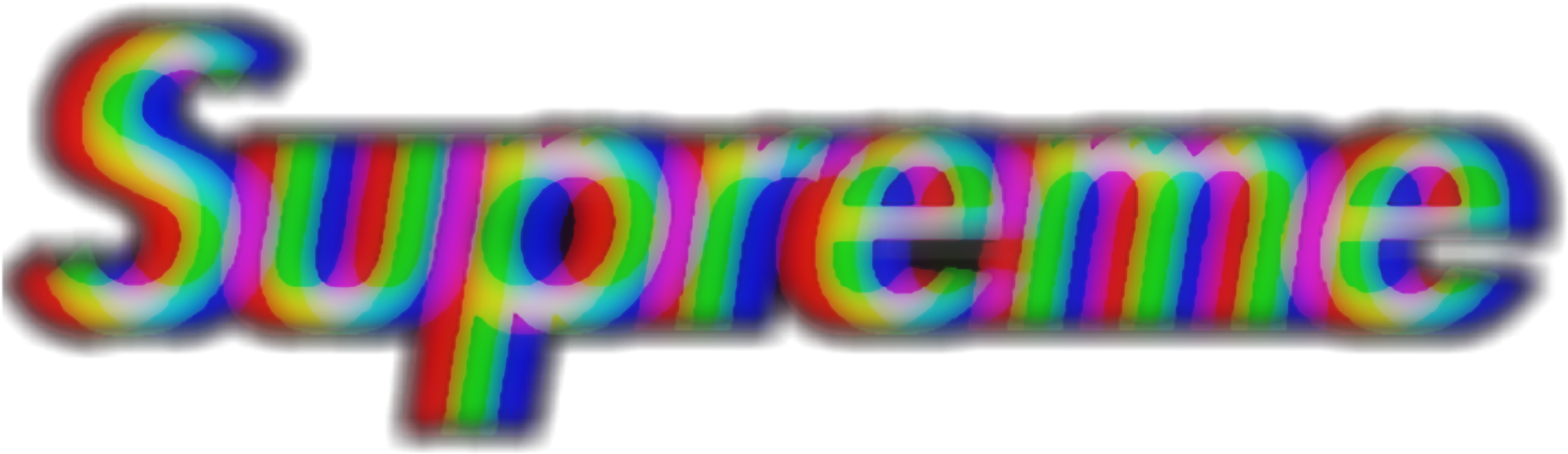Glitch Effect Supreme Logo PNG image