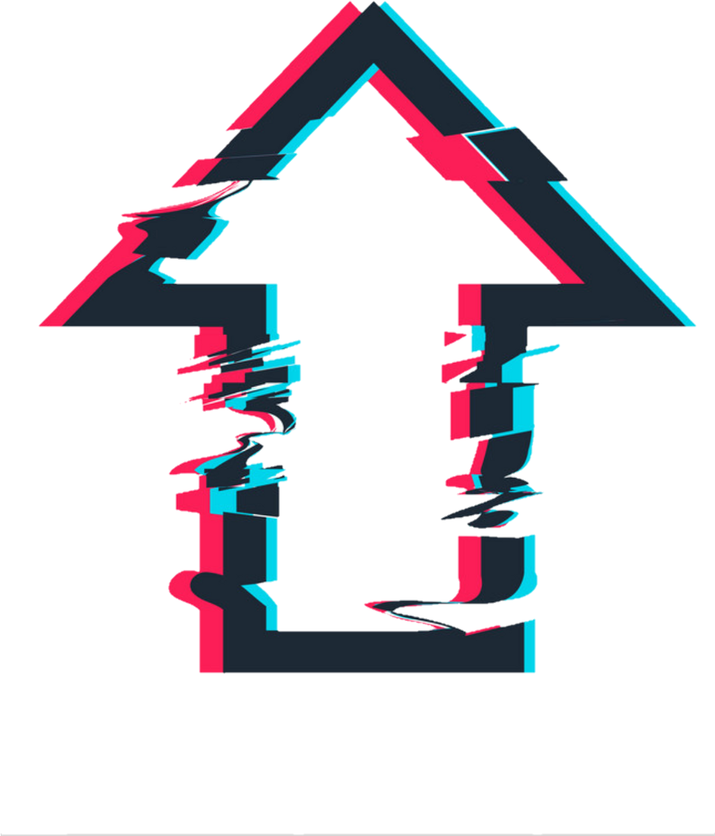 Glitched Arrow Graphic PNG image
