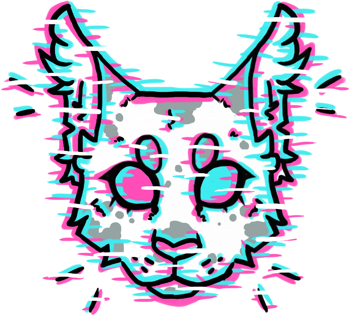 Glitched Tiger Avatar PNG image