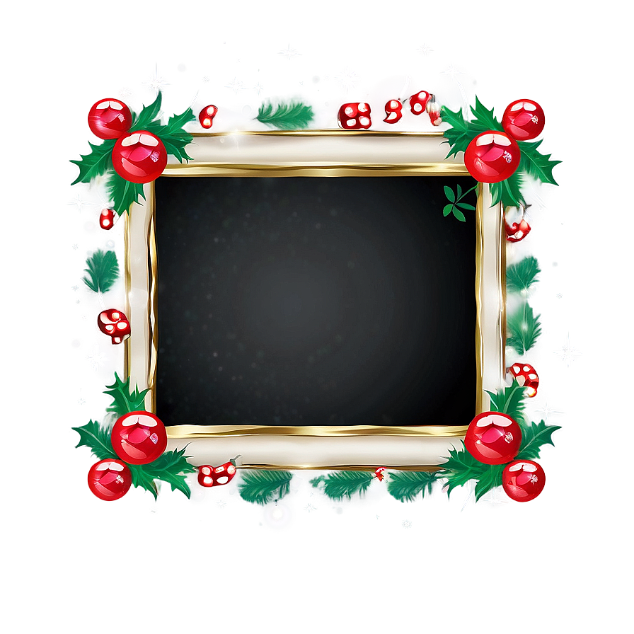 Glitter Christmas Frame Png Sqc9 PNG image