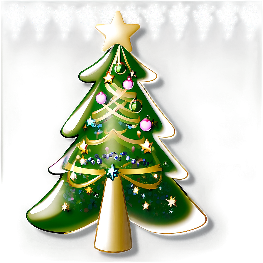 Glitter Christmas Tree Star Png 28 PNG image