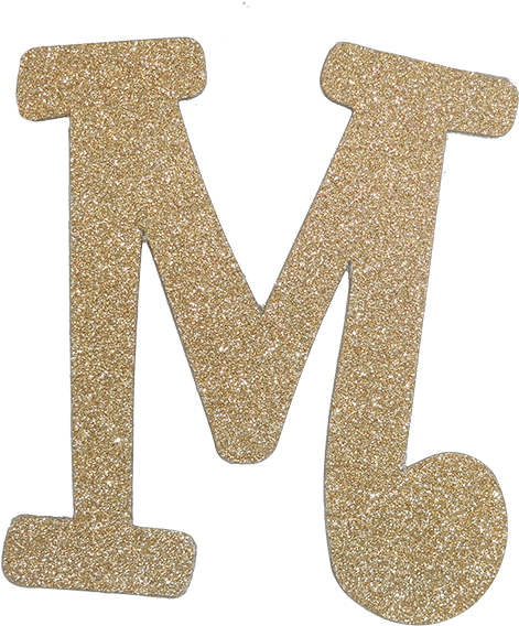 Glitter Gold Letter M PNG image