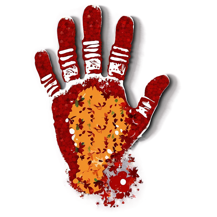 Glitter Handprint Graphic Png Qck PNG image