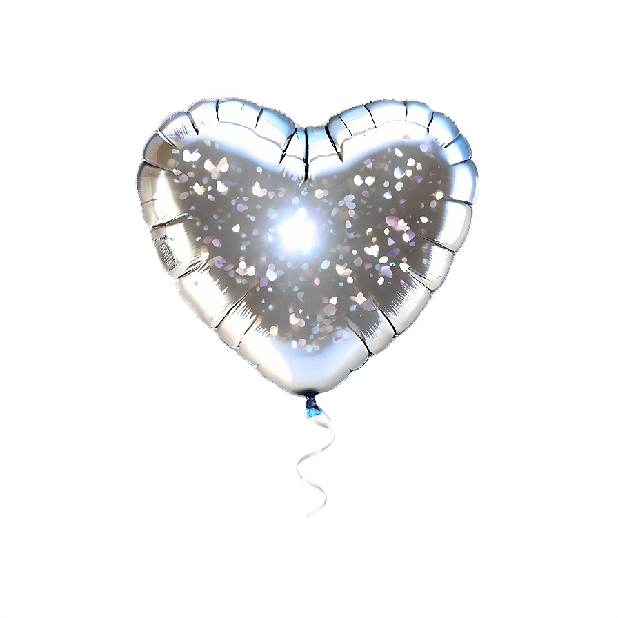 Glitter Heart Balloon Png 06212024 PNG image