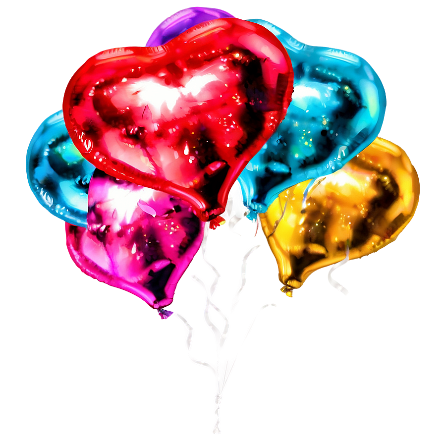 Glitter Heart Balloon Png 06212024 PNG image