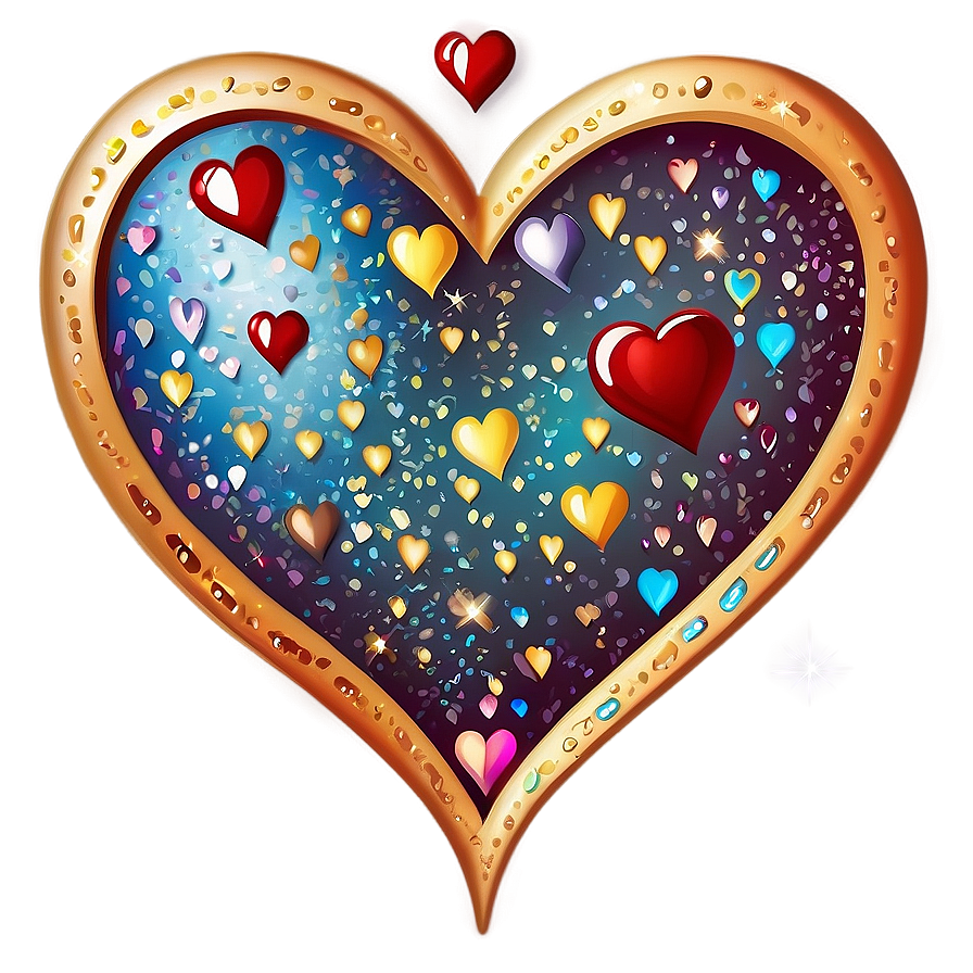 Glitter Heart Clipart Artwork Png 05252024 PNG image