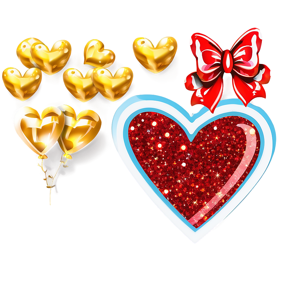 Glitter Heart Clipart Png 2 PNG image