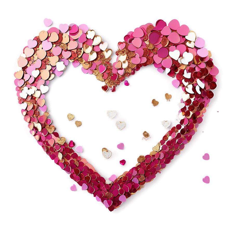 Glitter Heart Confetti Png 06272024 PNG image