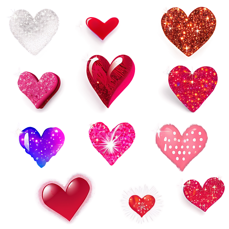 Glitter Heart Doodle Png 06262024 PNG image