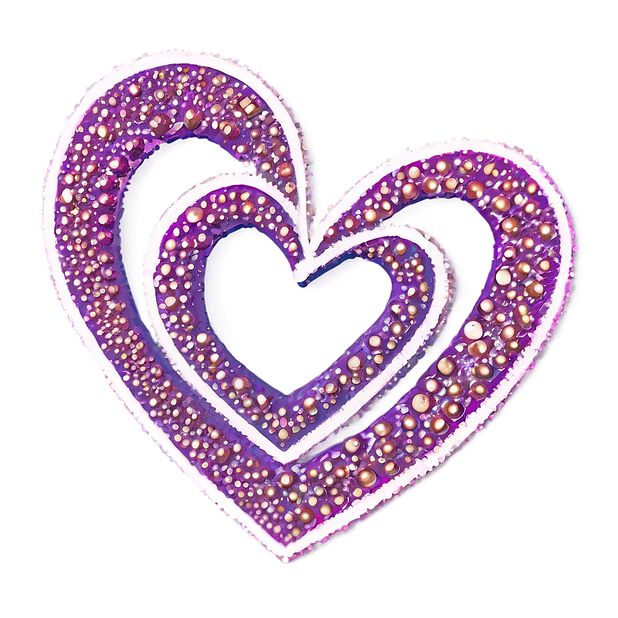 Glitter Heart Doodle Png 56 PNG image