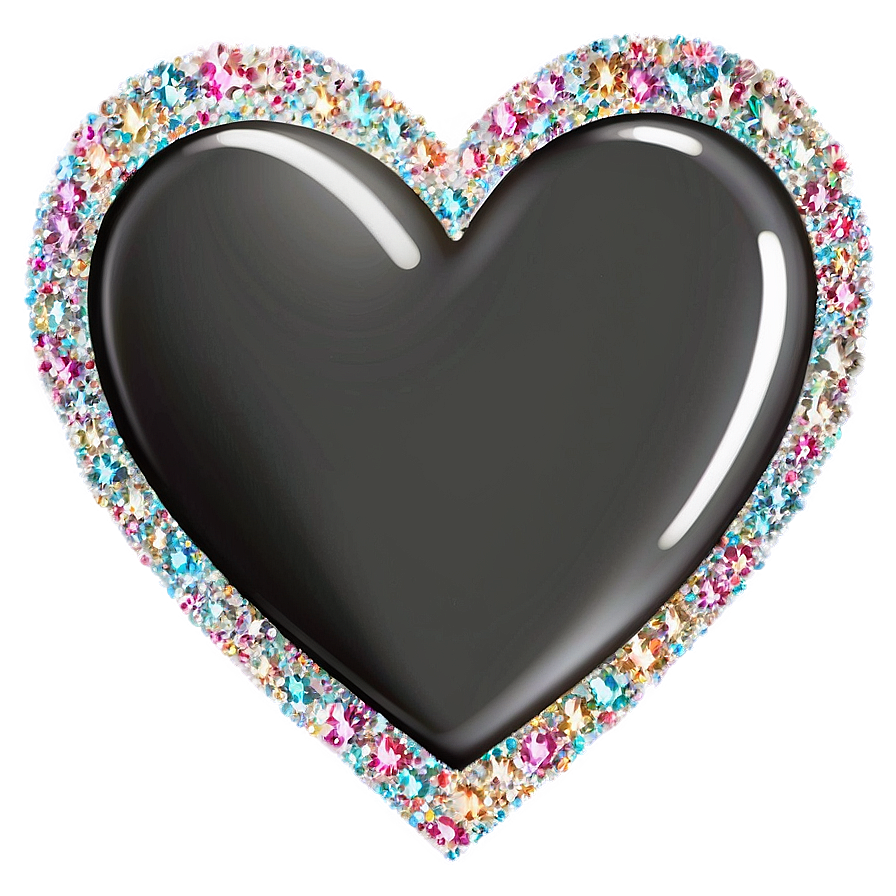 Glitter Heart Graphic Png 06202024 PNG image