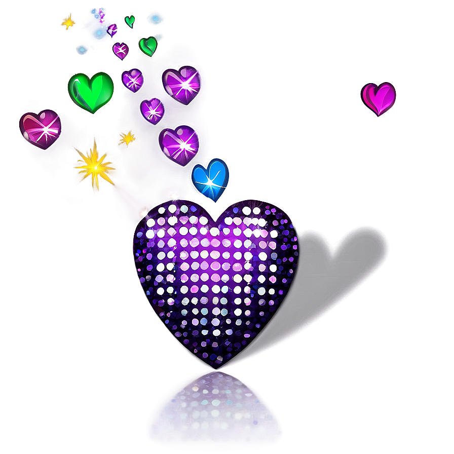 Glitter Heart Graphic Png Pxd PNG image