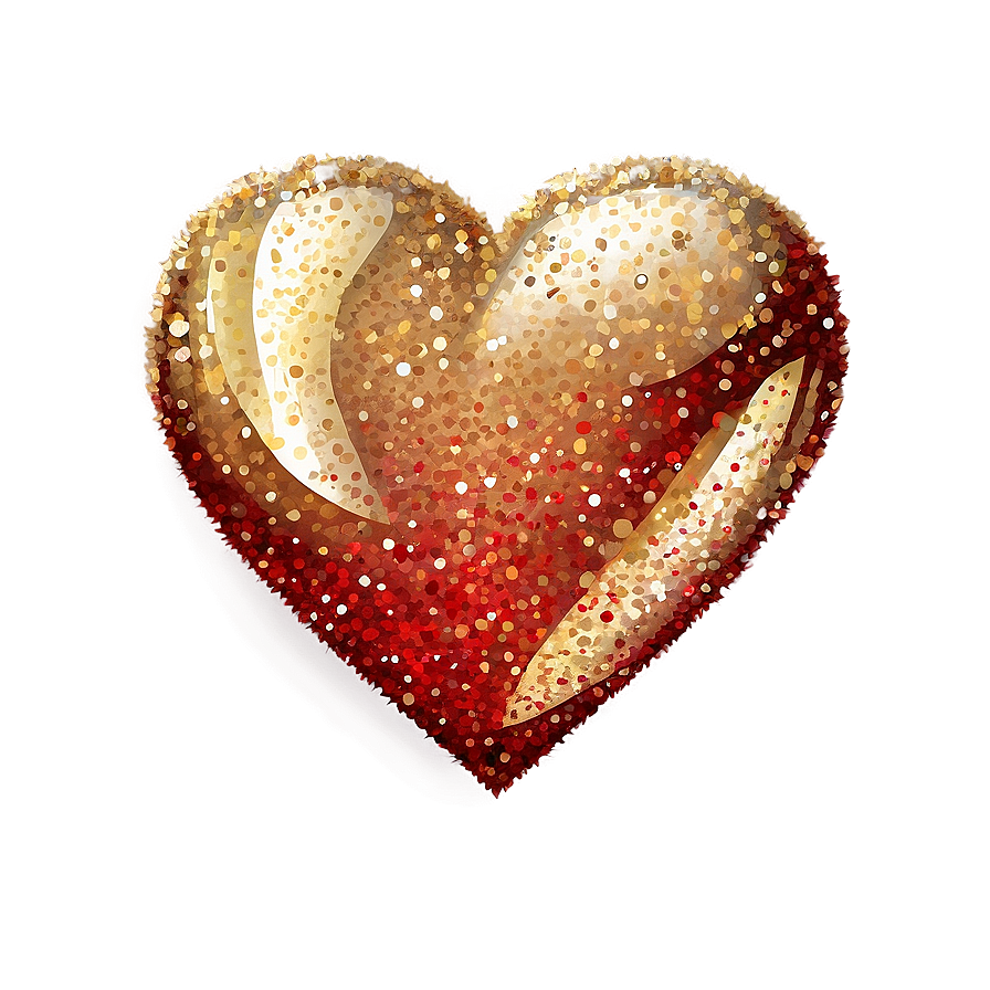 Glitter Heart Illustration Png 06272024 PNG image