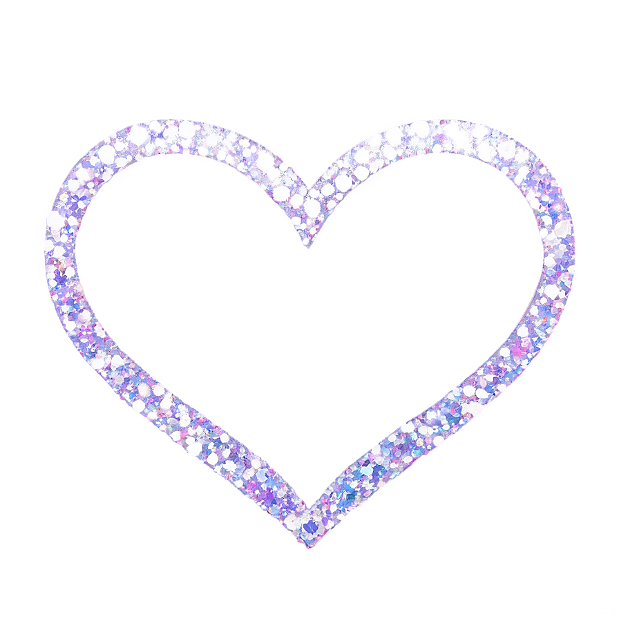 Glitter Heart Outline Png Hpe PNG image