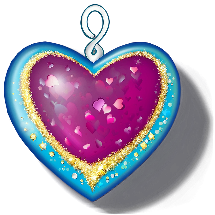 Glitter Heart Pattern Png Kcj7 PNG image