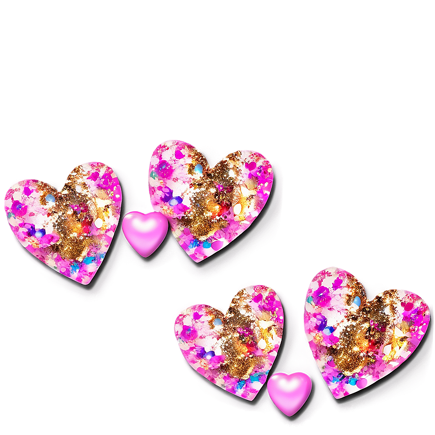 Glitter Hearts Png 87 PNG image